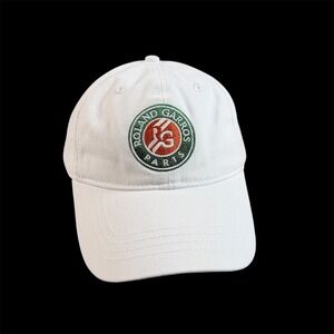 Roland Garros Paris French Open White Tennis Hat Cap Logo Adjustable NWT